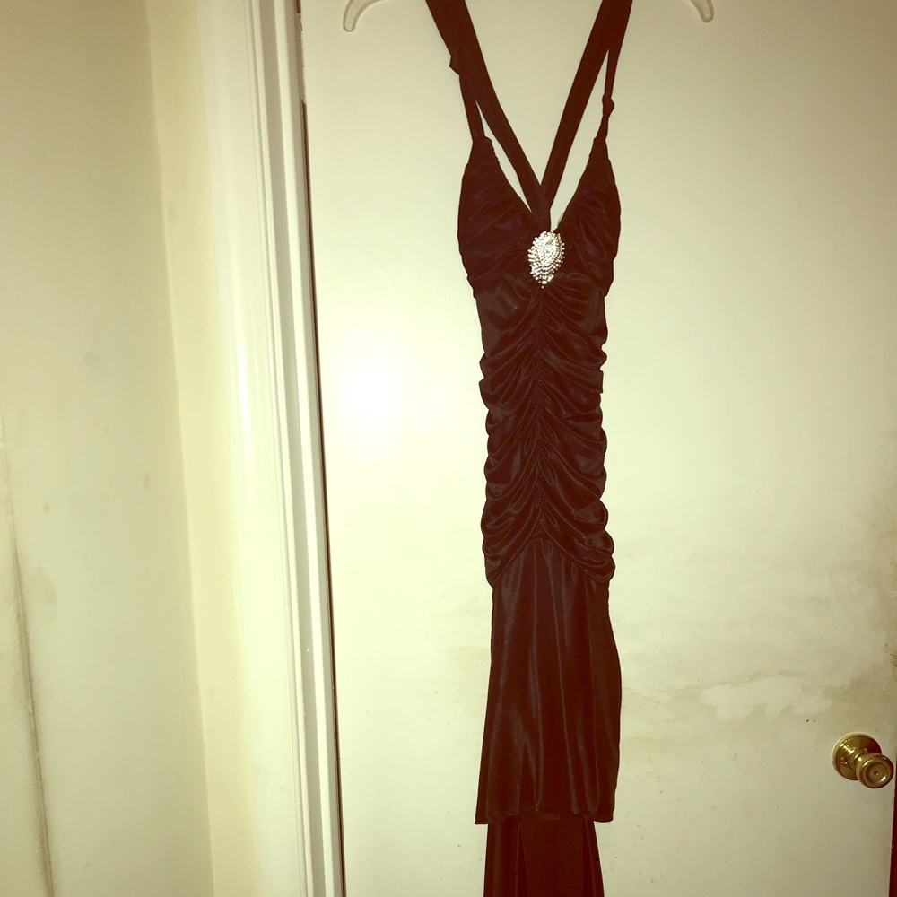 Black formal/semi formal prom dress size 3/4